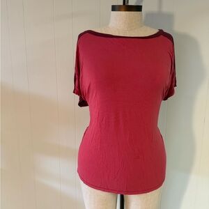Lane Bryant dual Cranberry Short Sleeve Tee